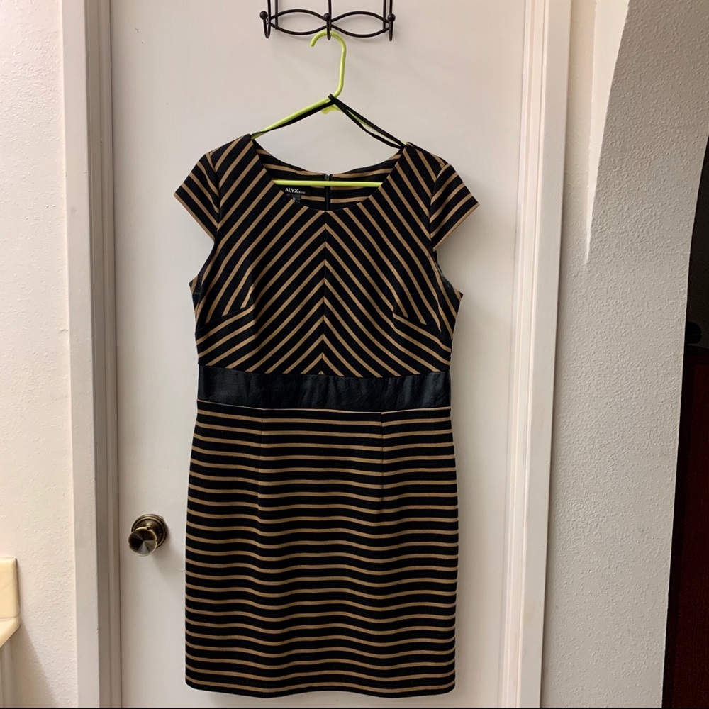 Alyx black & gold striped dress